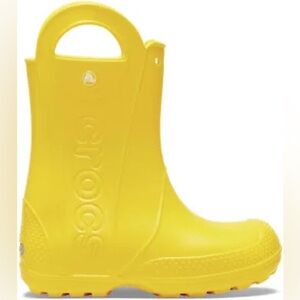Kids Yellow Crocs Rain Boots – Size 8, Great Condition